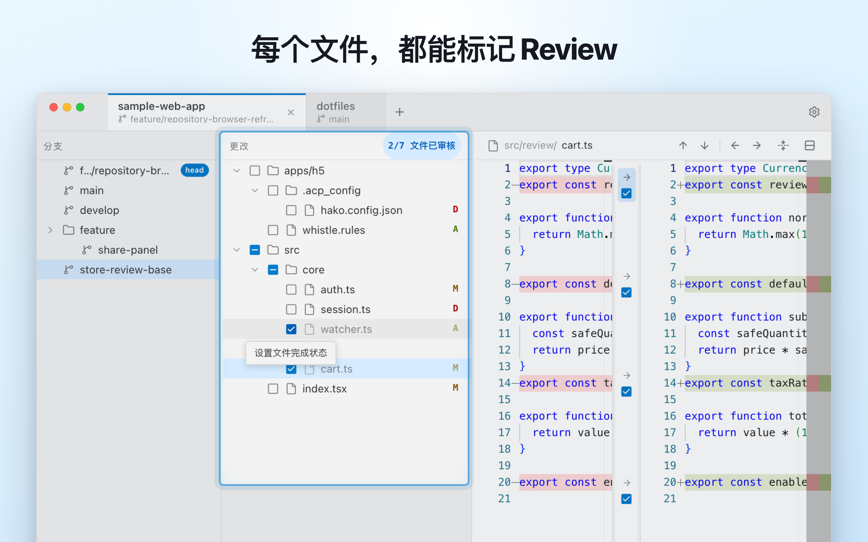 Sabun 中的文件级 Review